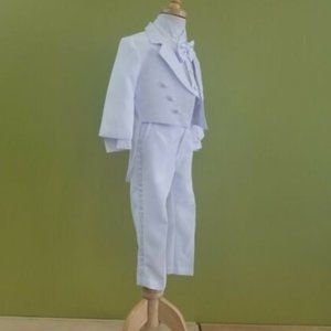 Traje para Bautizo Bordado Tuxedo o Cuadrado Virgen Maria - Boy Baptism Suit